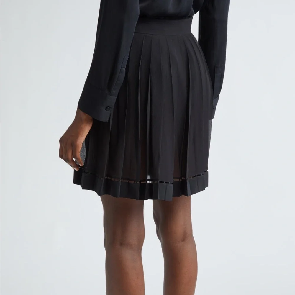 New 💯 Authentic Versace Pleated Silk Georgette Skirt